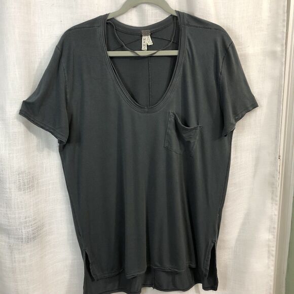 Free People We The Free Women’s M Rising Sun Oversized Pocket T-Shirt Artsy Boho - Picture 2 of 12